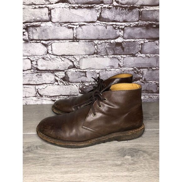 A.P.C Brown Leather Chukka Lace Up Ankle Boots Gum Soles Men Sz 42EU/9M US - Picture 16 of 16